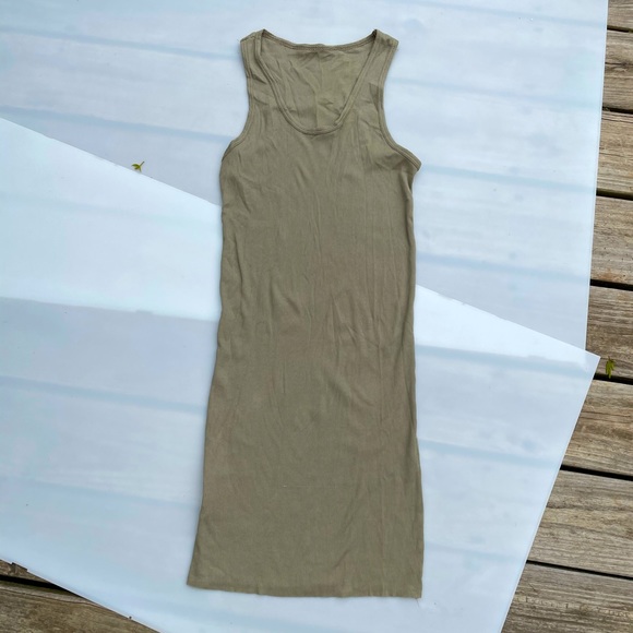 Urban Outfitters Dresses & Skirts - Urban Outfitters Ribbed Mid Tank Dress Olive Green